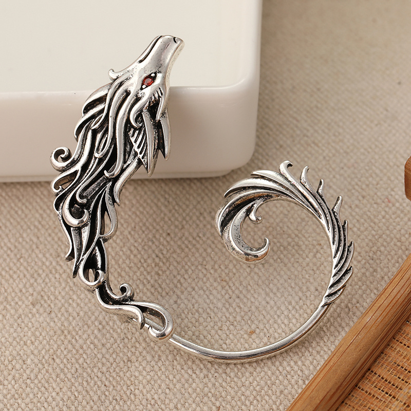 Women's Vintage Wolf Shaped Full Ear Earrings, Party Jewellery
